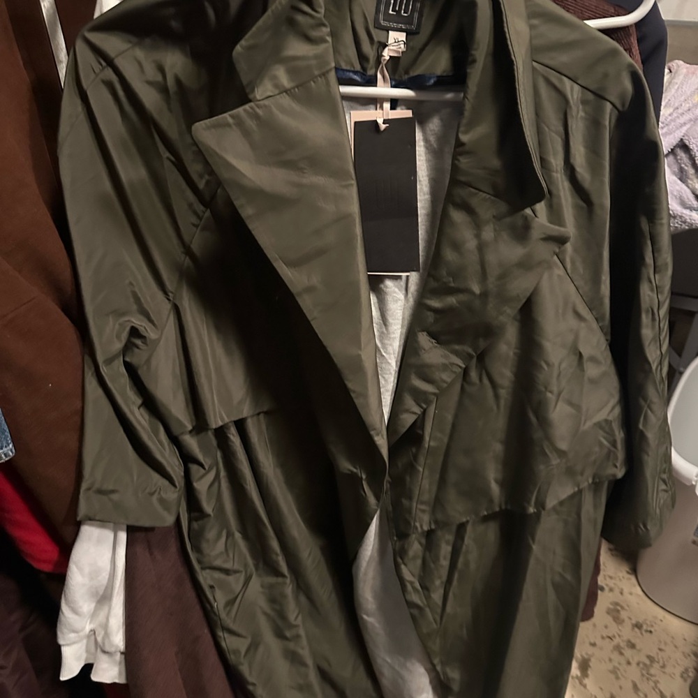 The Limited Olive Green Trench Coat